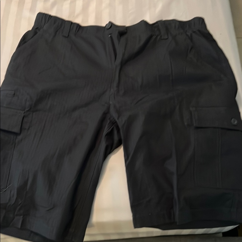 Matix Black Cargo Shorts with Elastic Waistband